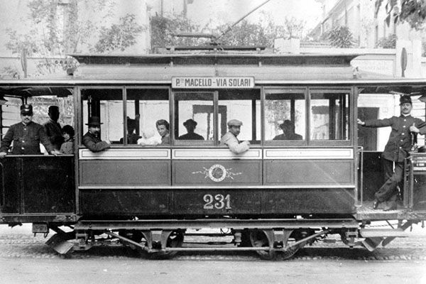 Il primo tram elettrico d'Italia