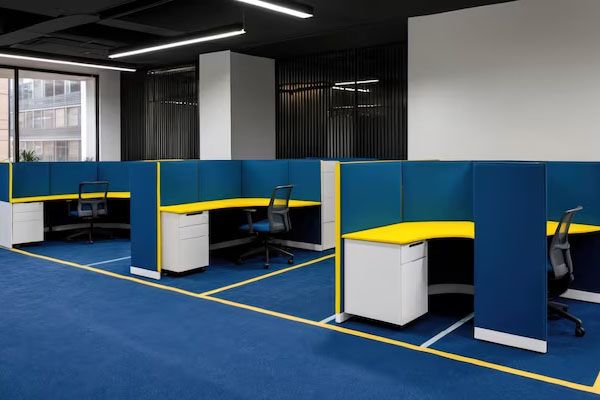 cubicoli nell'area di coworking