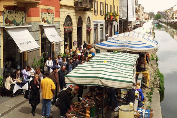 Antique flea market Milan