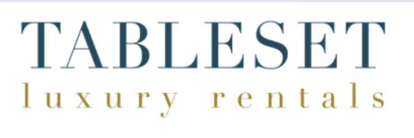 logo tableset luxury rentals