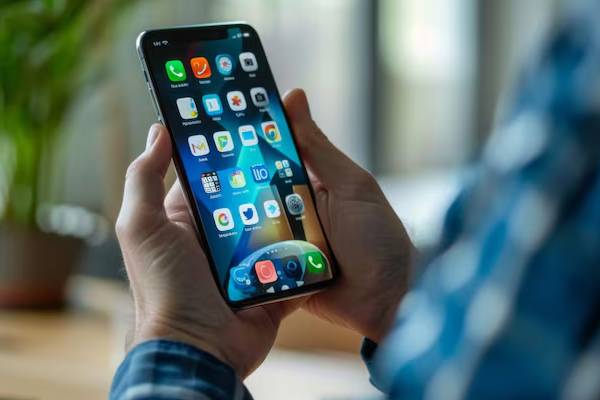 mani di una persona che tiene un telefono cellulare